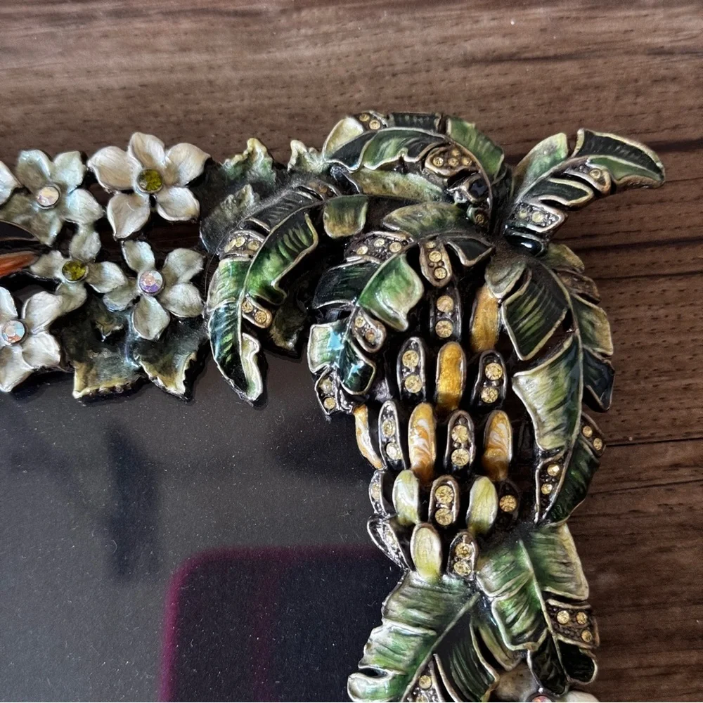 gem embellished tucan tropical picture frame